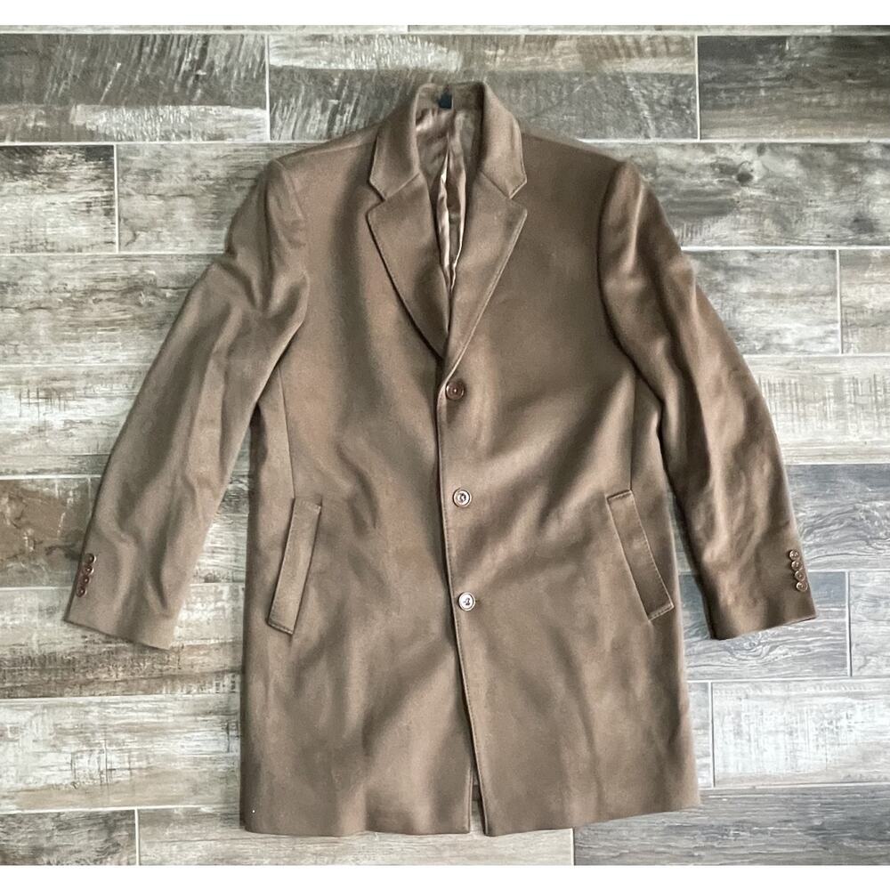 $2,300 Saks Fifth Avenue COLLECTION Loro Piana Fabric 100% Cashmere Top Coat 44R